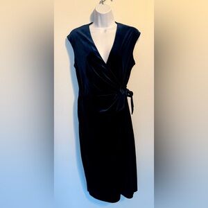 Maggy London Midnight Blue Wrap Midi Dress